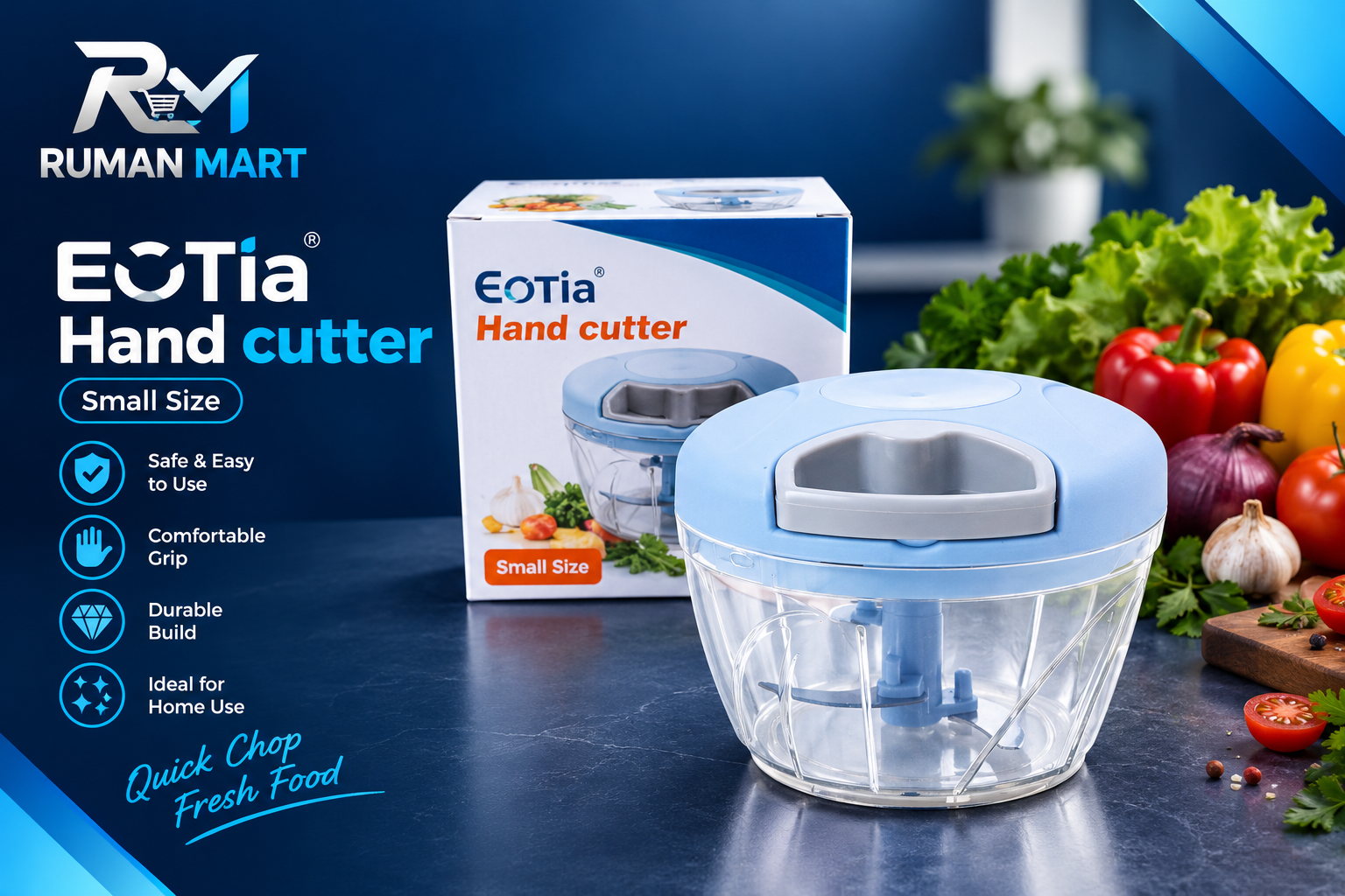 Eotia Small Hand Cutter Manual Vegetable Chopper