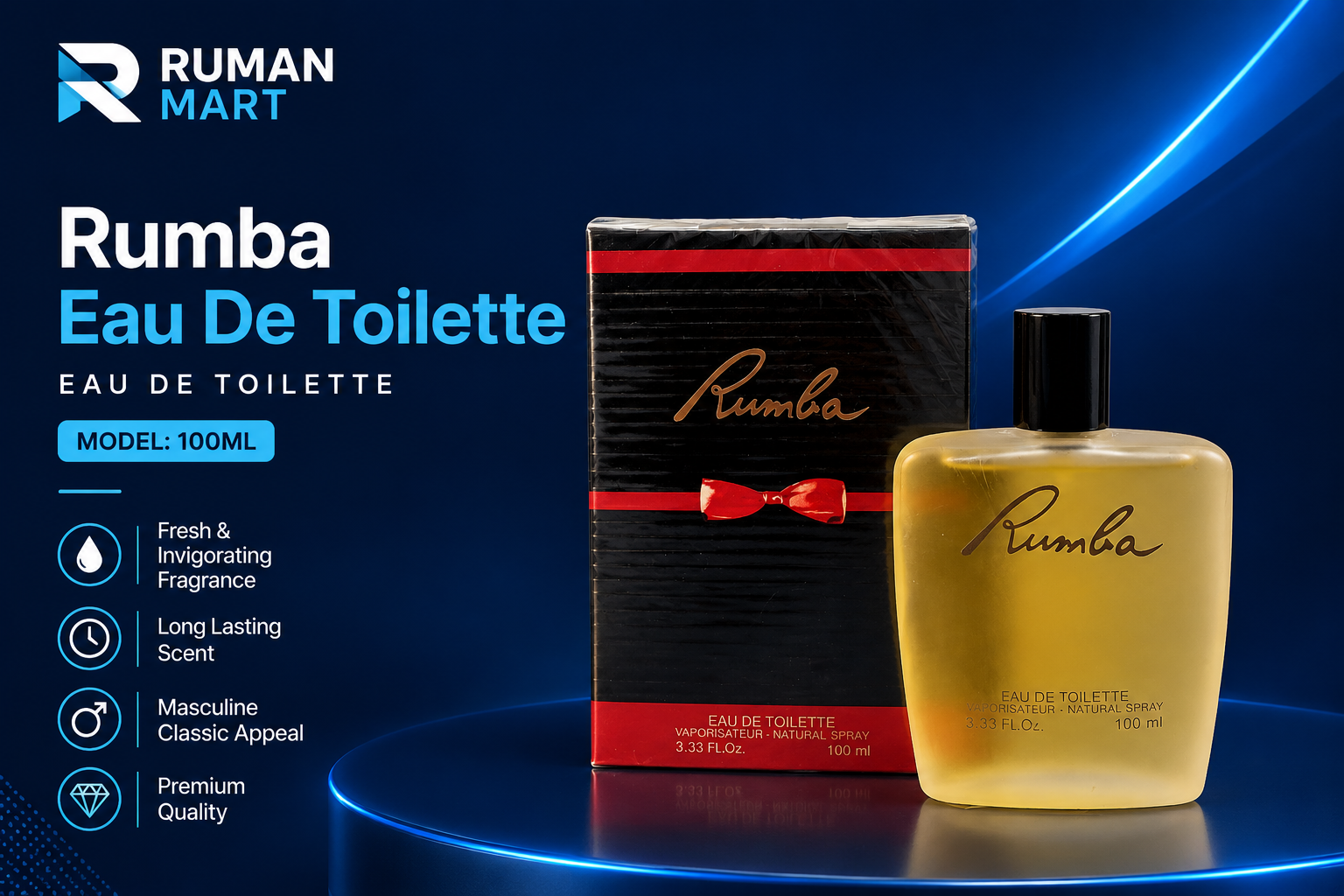 Rumba Eau de Toilette 100ml Classic Fragrance for Men