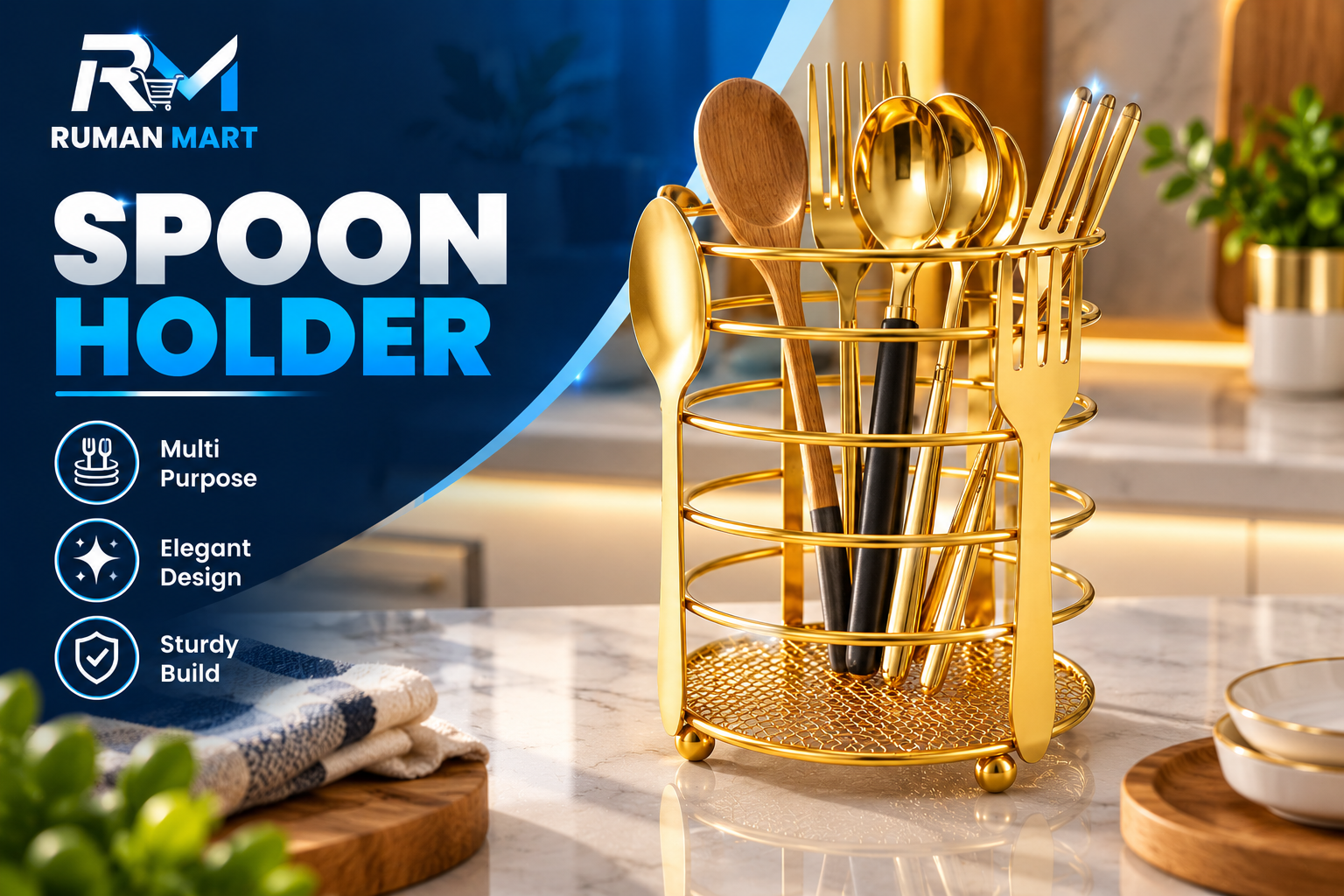 Golden Spoon Holder Wire Design