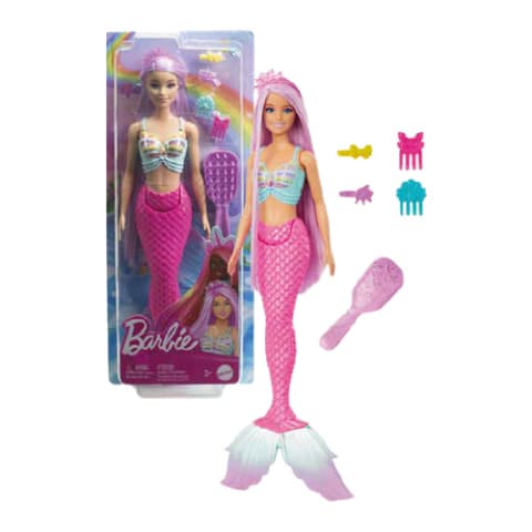 Barbie Uzun Saçlı Deniz Kızı Bebek Ve Aksesuarları