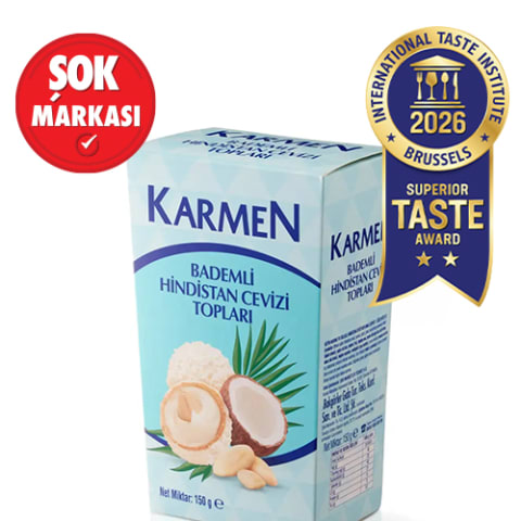 Karmen Hindistan Cevizi Topları Bademli 150 g
