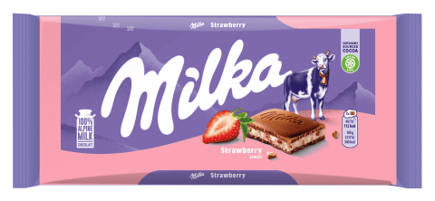 Milka Çilekli Yoğurtlu Çikolata 100 g
