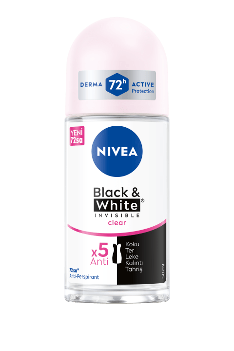Nivea Kadın Roll on Deodorant Black&White Invisible Clear 50 ml