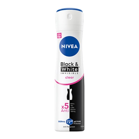 Nivea Kadın Sprey Deodorant Black&White Insivible Clear 150 ml