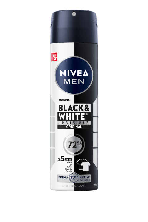Nivea Men Erkek Sprey Deodorant Black & White Invisible Original 150 ml