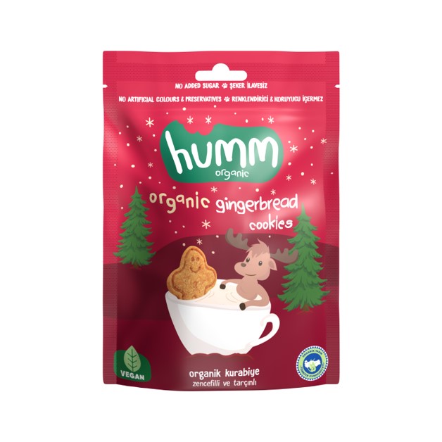 Humm Organik Vegan Zencefilli Ve Tarçınlı Kurabiye