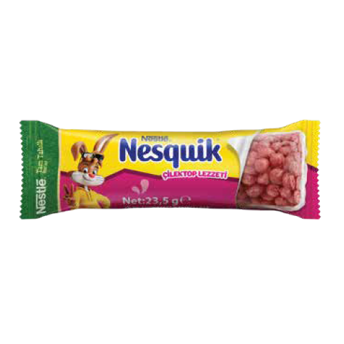 Nestle Nesquik Çilek Aromalı Tam Tahıl Bar 23.5 G