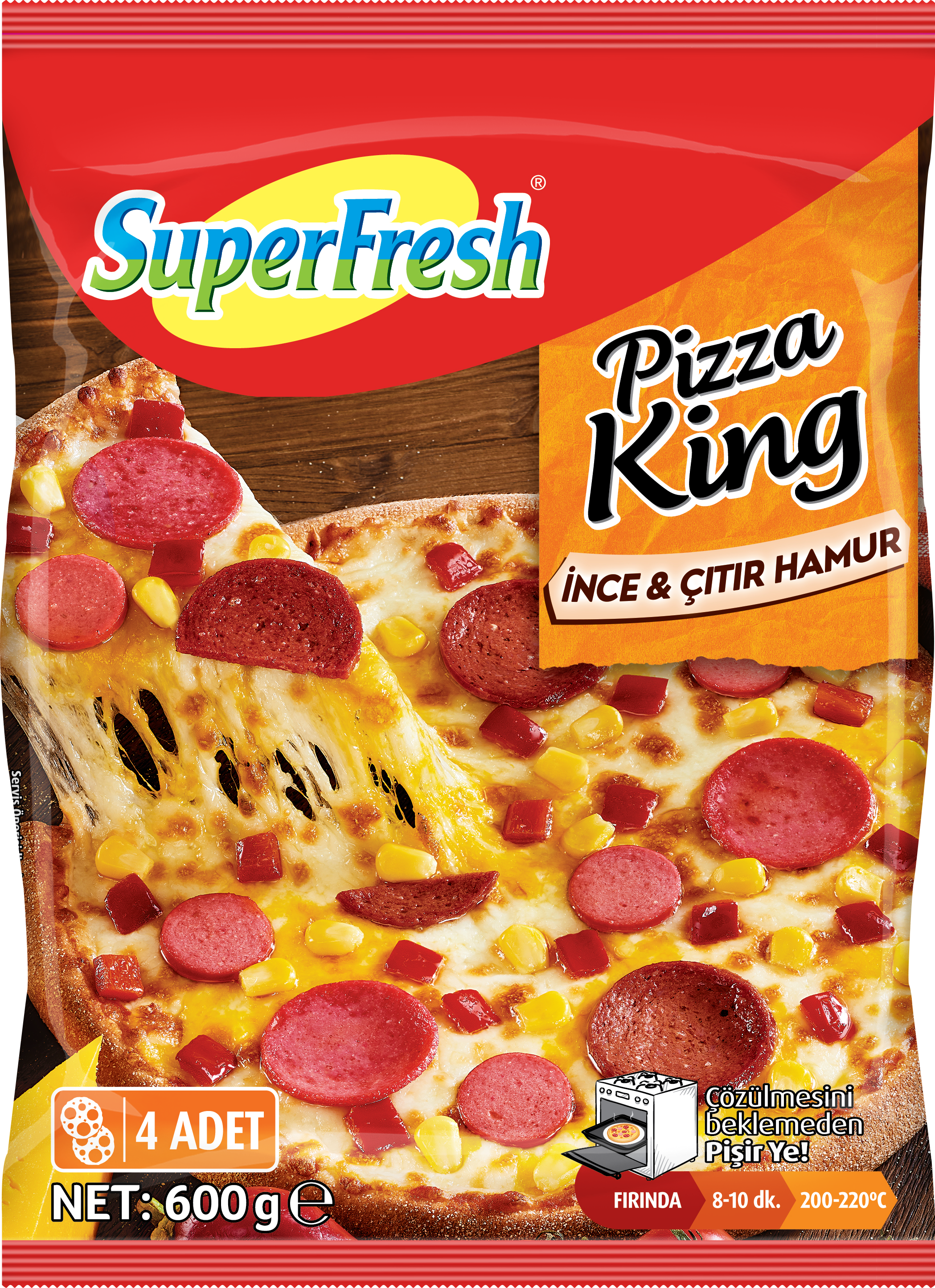 Superfresh Pizza King Cheddarlı 600 g
