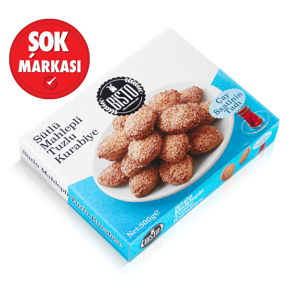 Bisto Sütlü Mahlepli Tuzlu Kurabiye 500 g