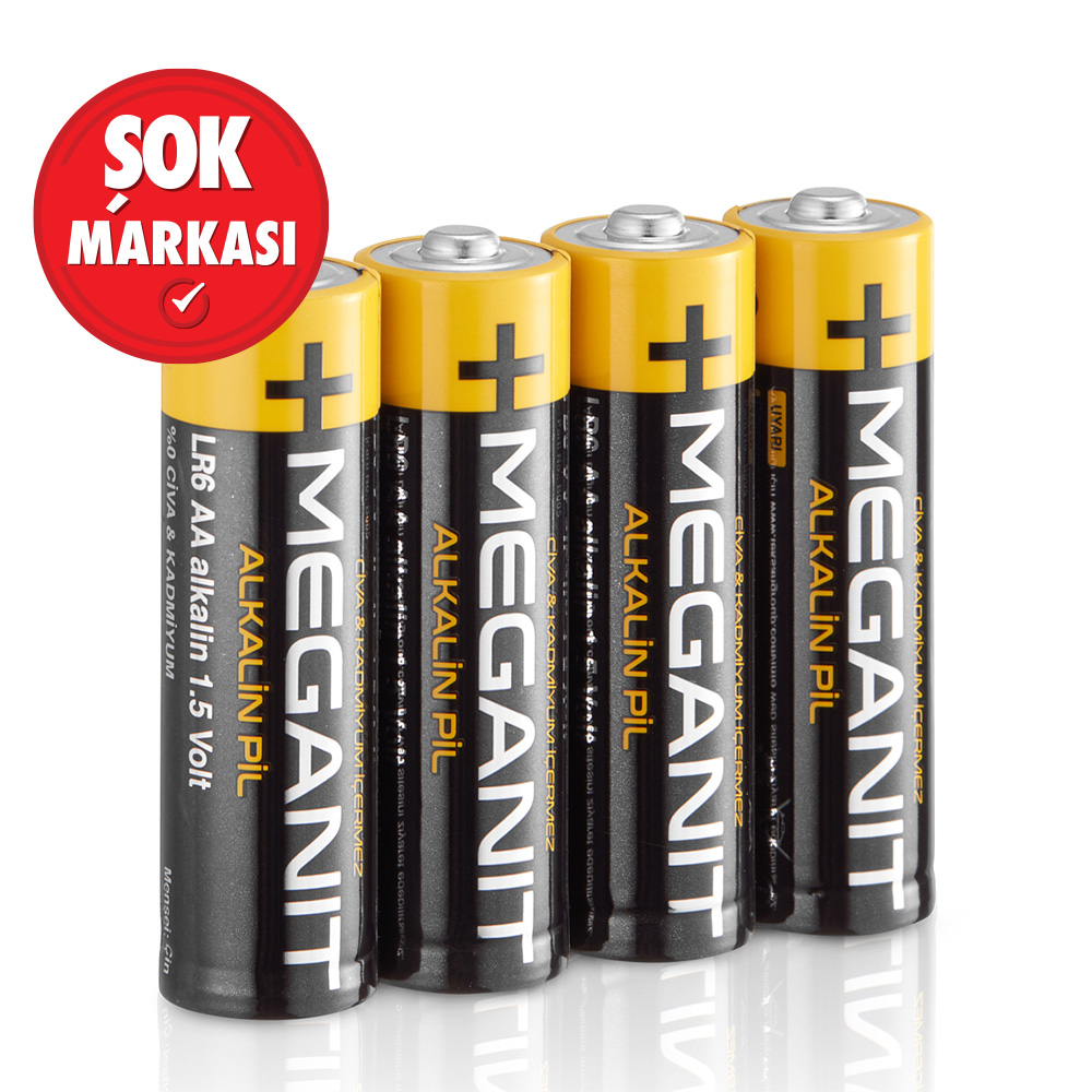 Meganit Alkalin Kalem Pil 4'lü