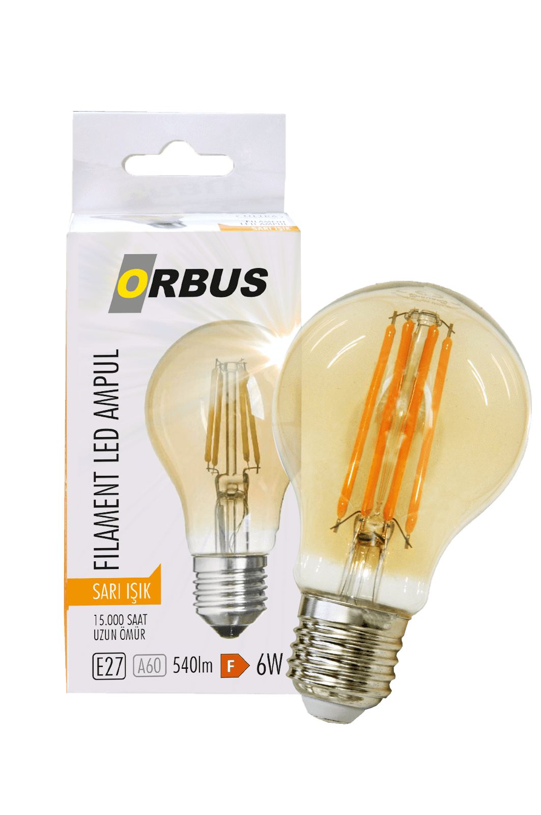Orbus 6w Sarı Işık 540 Mlt Led Ampul