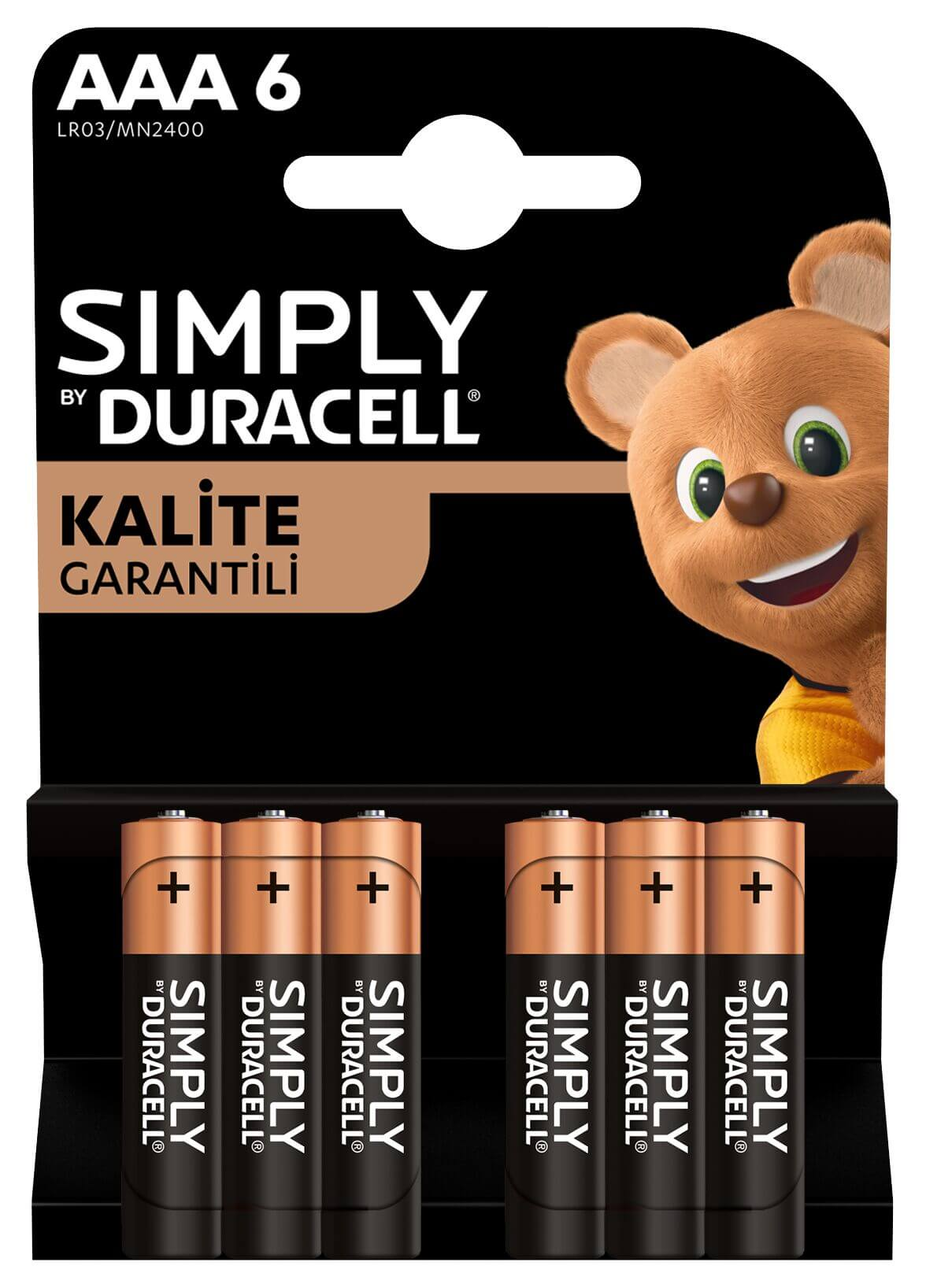 Simply Duracell Aaa İnce Kalem Pil 6'lı