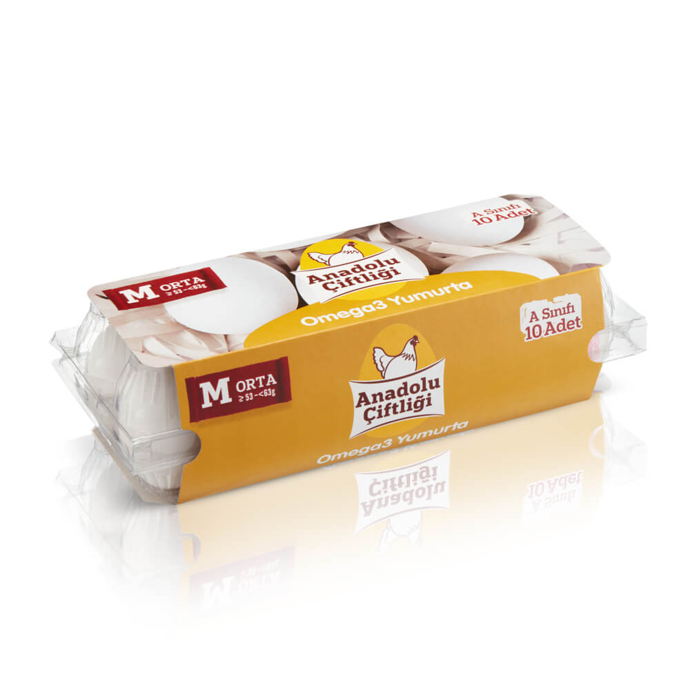 Anadolu Çiftliği Omega 3 M 10'lu (53-62 Gr)