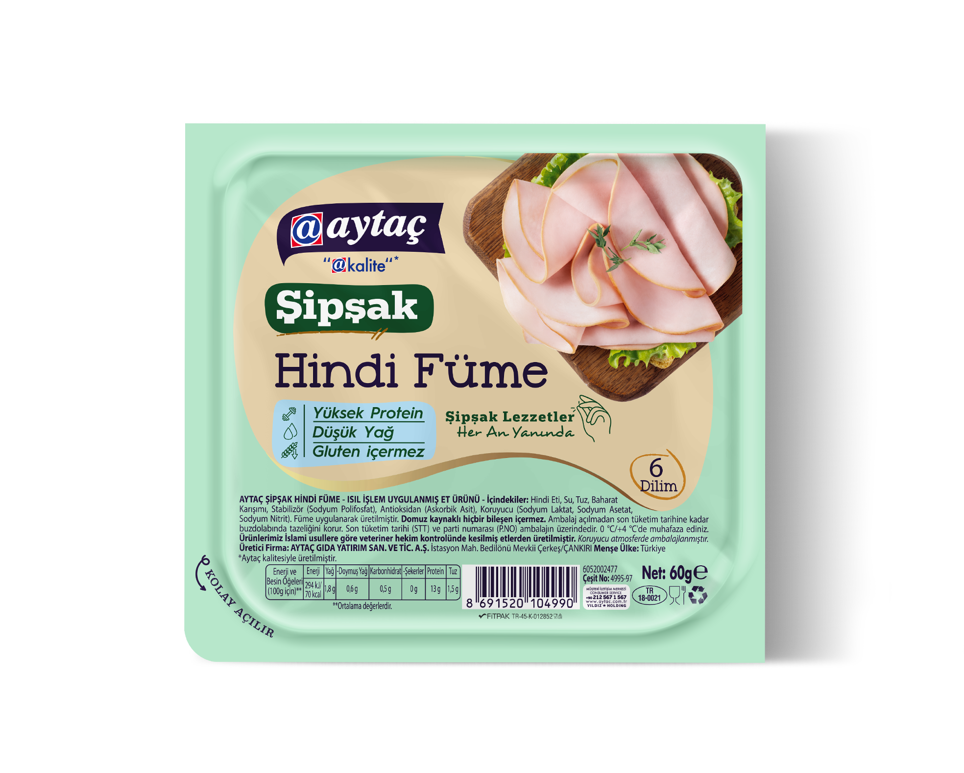 Aytaç Şipşak Hindi Füme 60 g