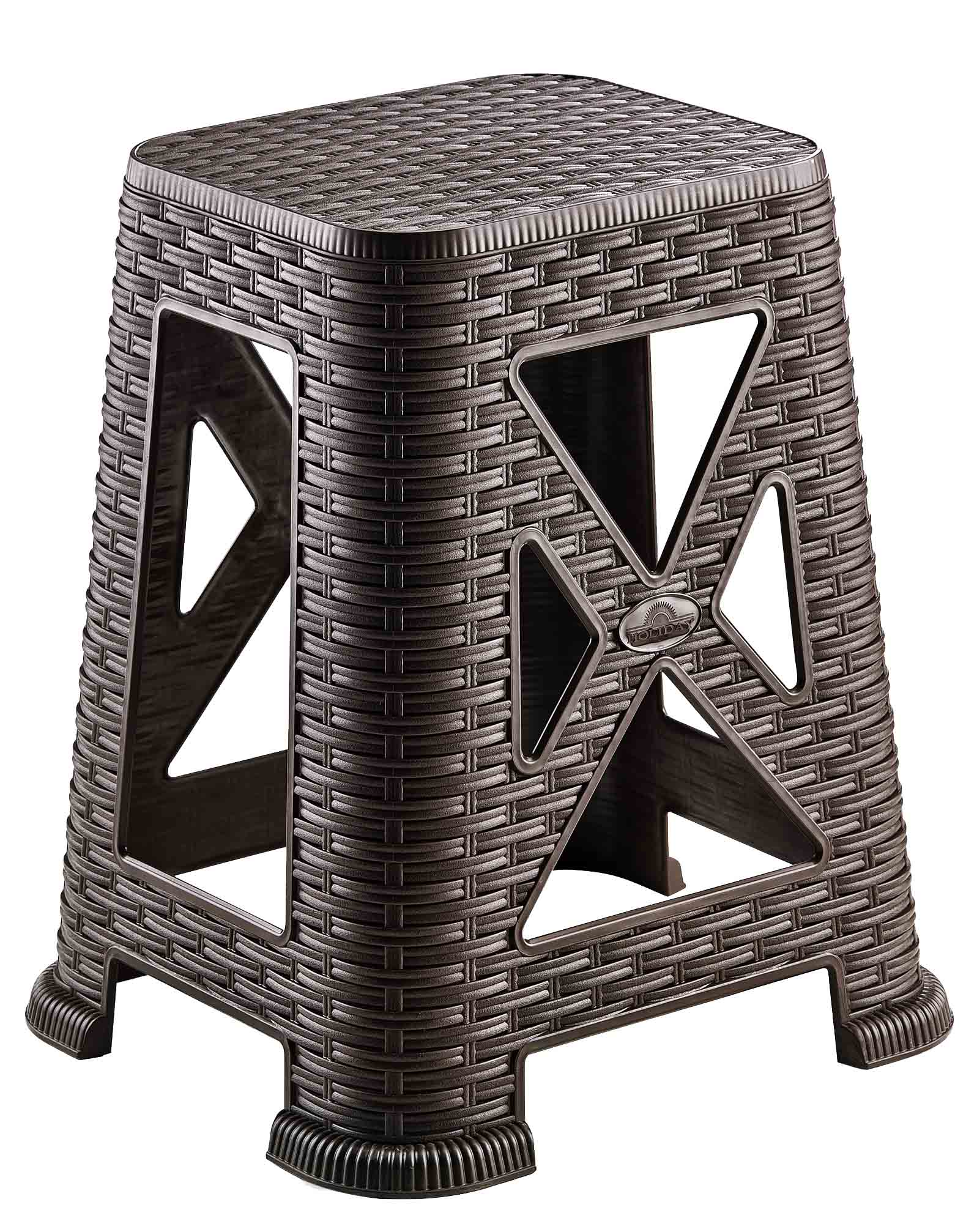 Rattan Tabure Koyu Kahve