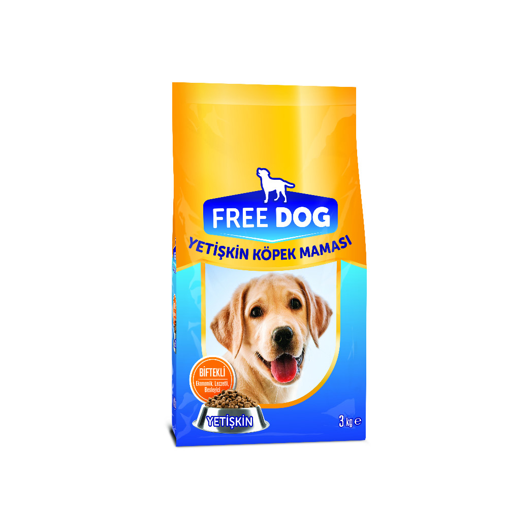 Free Dog Yetişkin Köpek Maması Biftekli 3 kg