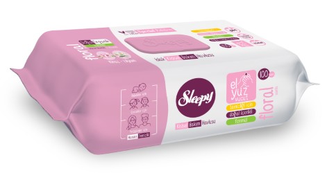 Sleepy Kişisel Bakım Havlu Floral 100'lü