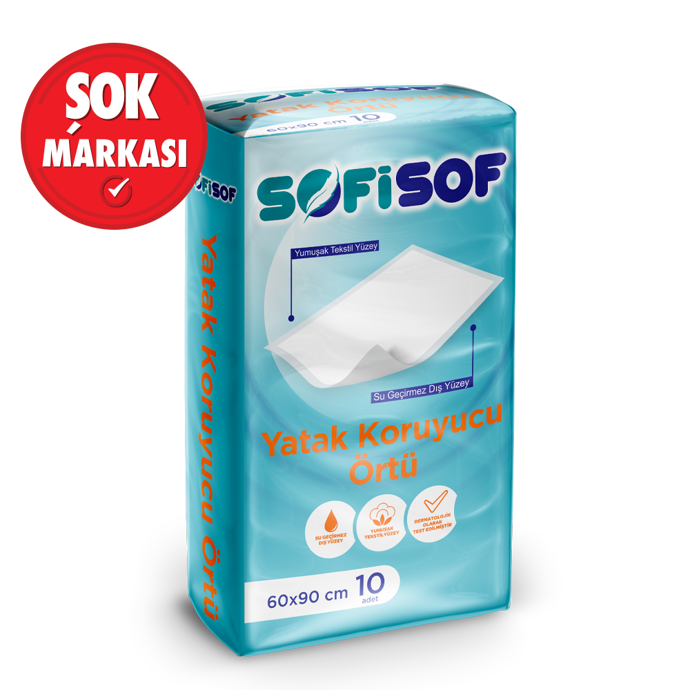 Sofisof Yatak Koruyucu Örtü 60*90 Cm 10'lu