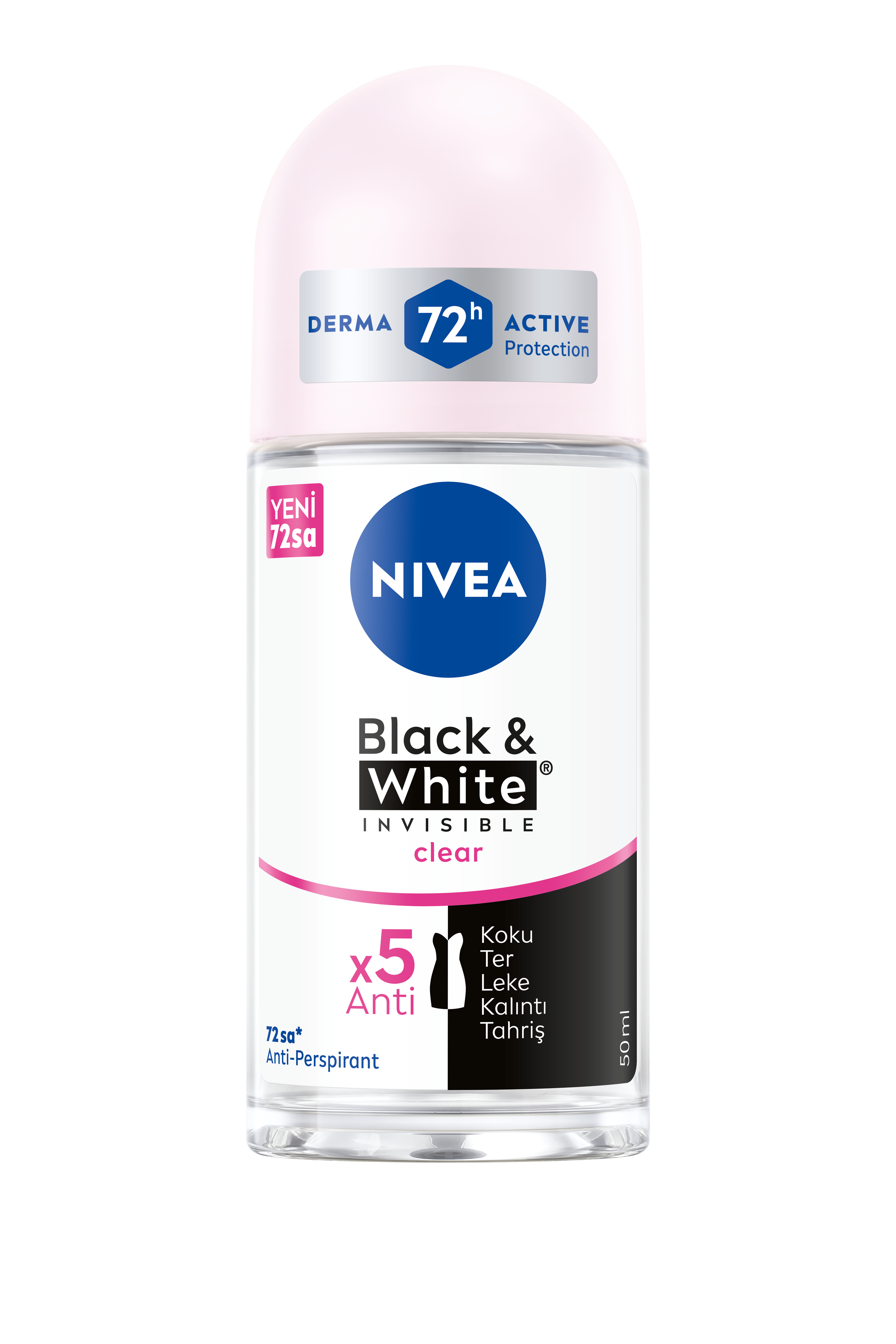 Nivea Kadın Roll on Deodorant Black&White Invisible Clear 50 ml