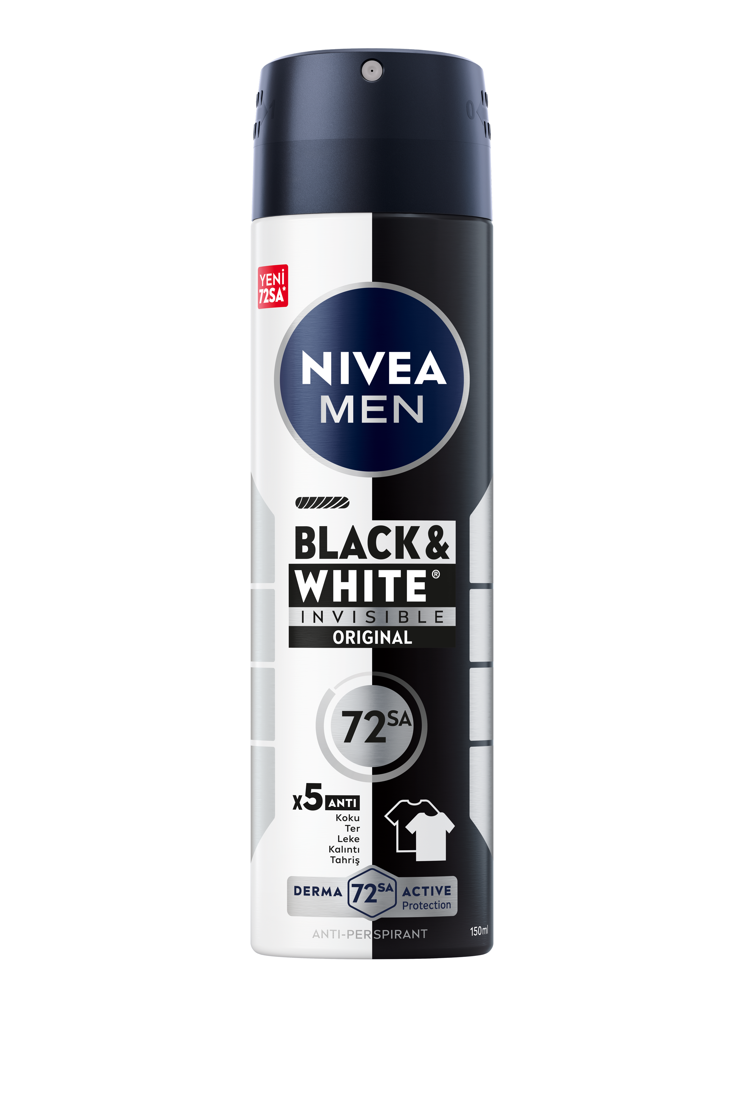 Nivea Men Erkek Sprey Deodorant Black & White Invisible Original 150 ml