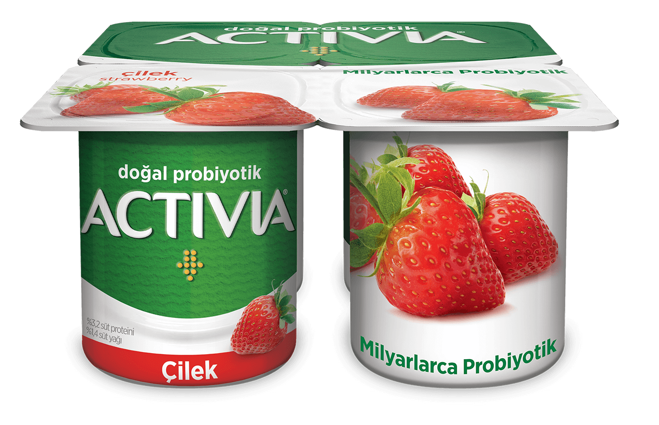 Activia Probiyotik Yoğurt Çilek 4*100 g