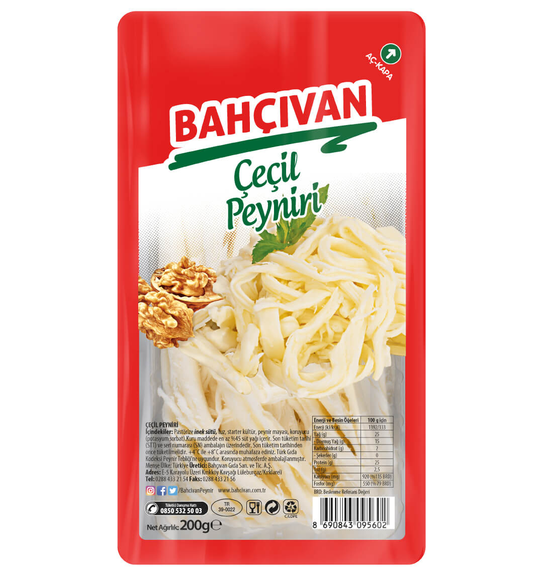 Bahçıvan Çeçil Peyniri 200 g