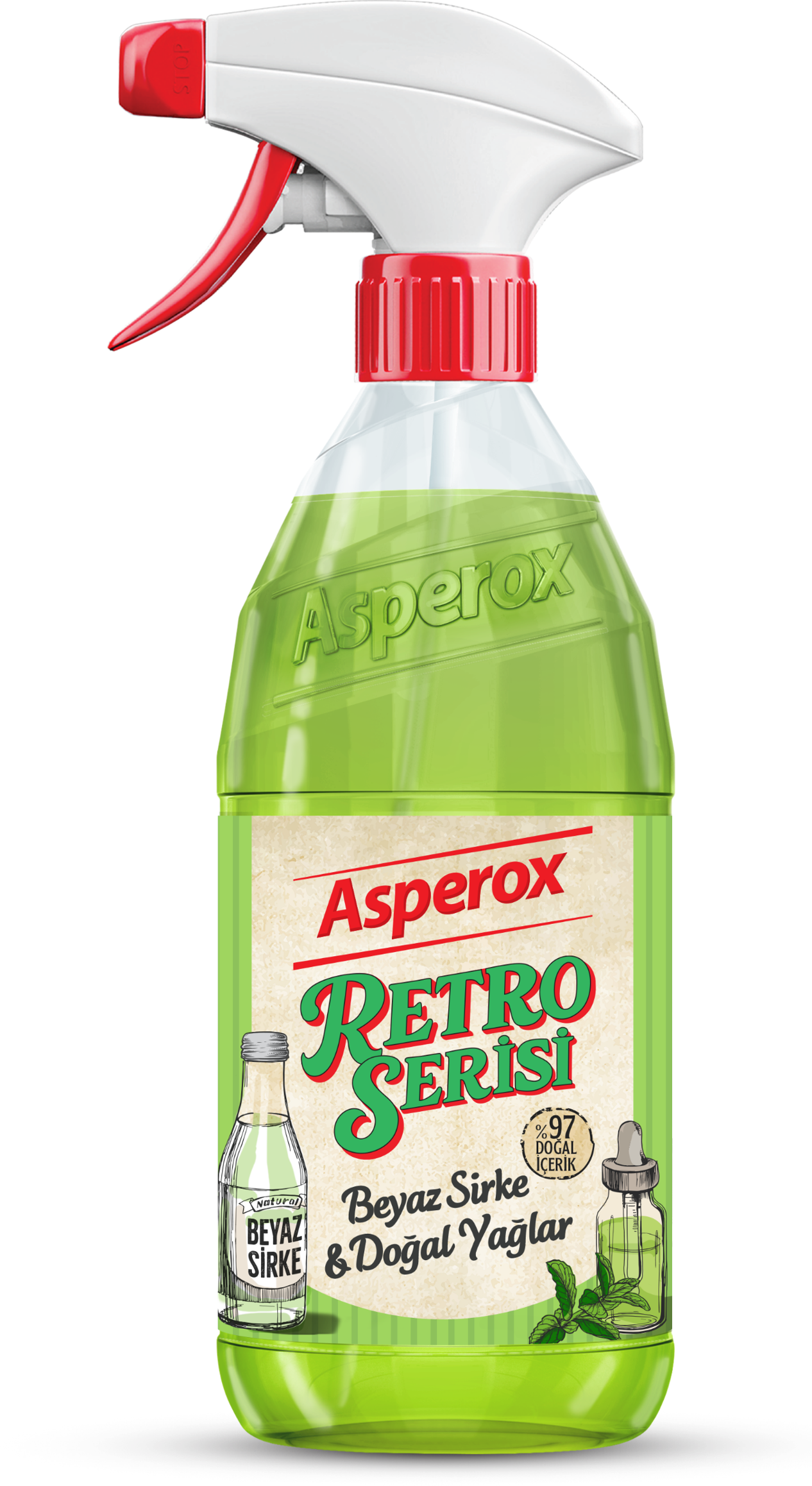 Asperox Retro Serisi Beyaz Sirke&Doğal Yağlar 1 L
