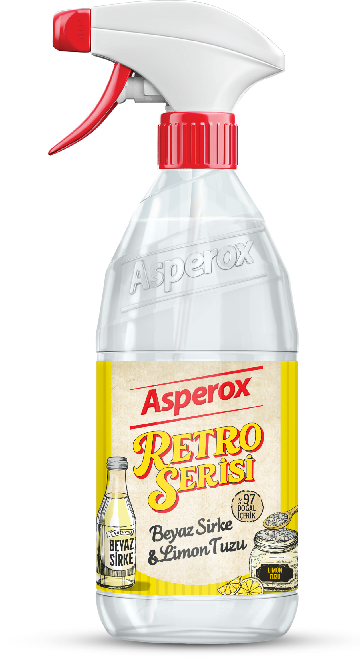 Asperox Retro Serisi Beyaz Sirke&Limon Tuzu 1 L