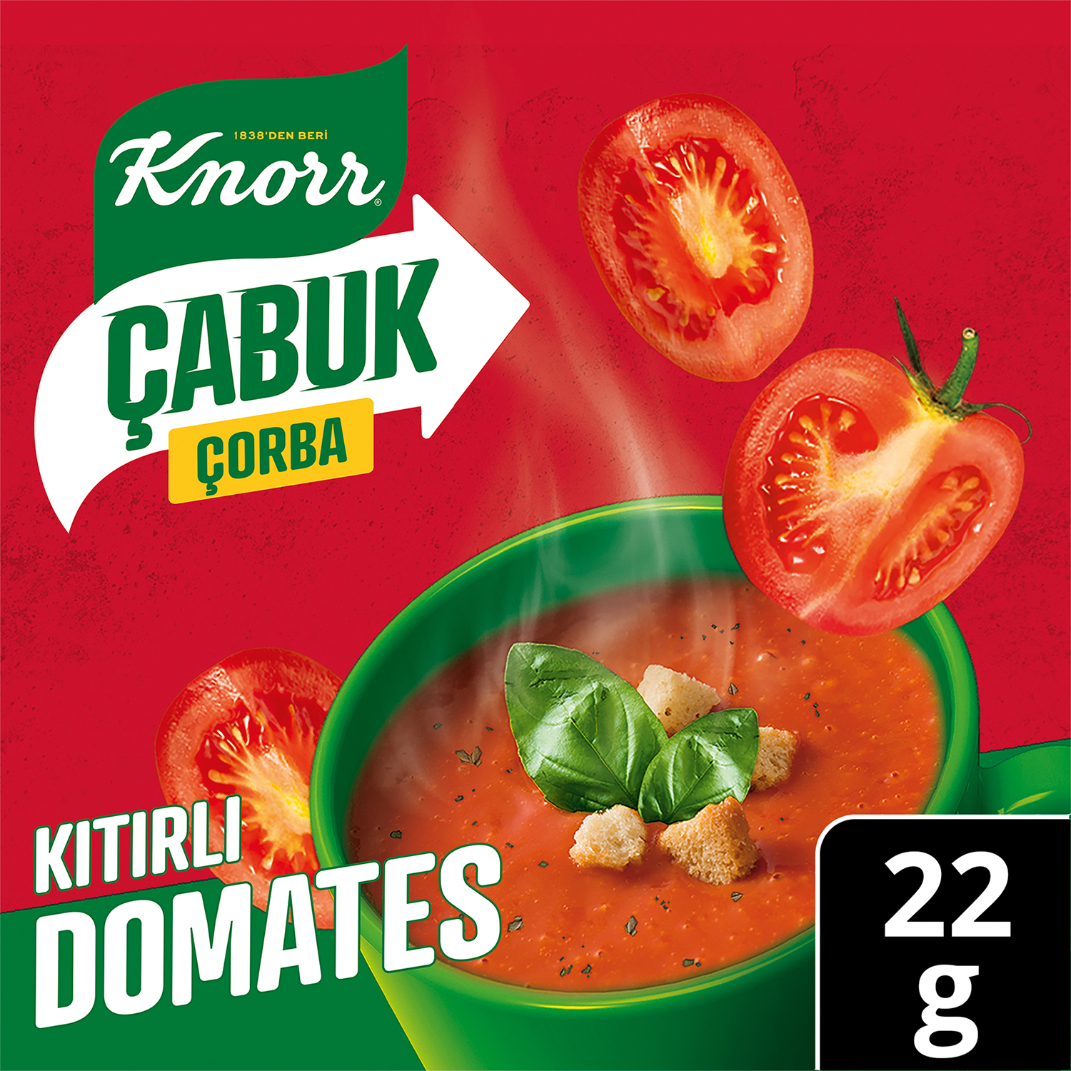 Knorr Çabuk Çorba Kıtırlı Domates 22 g