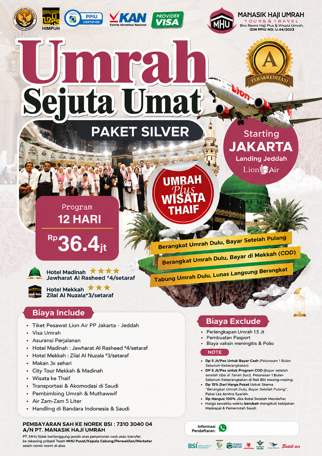 Brosur Paket Umrah Sejuta Umat MHU