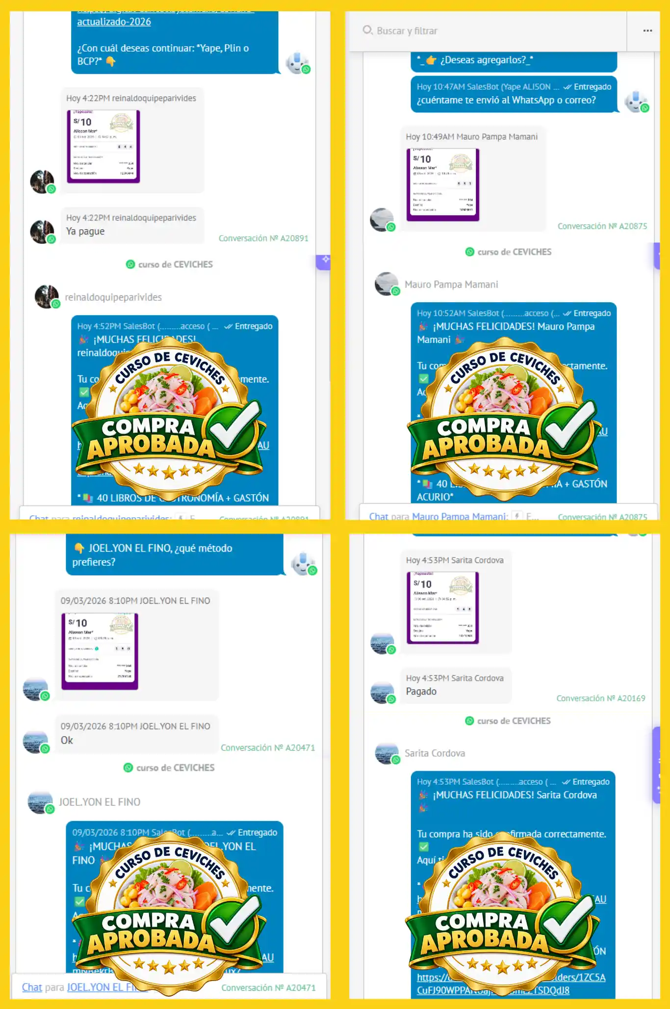 Testimonios de personas que compraron el curso