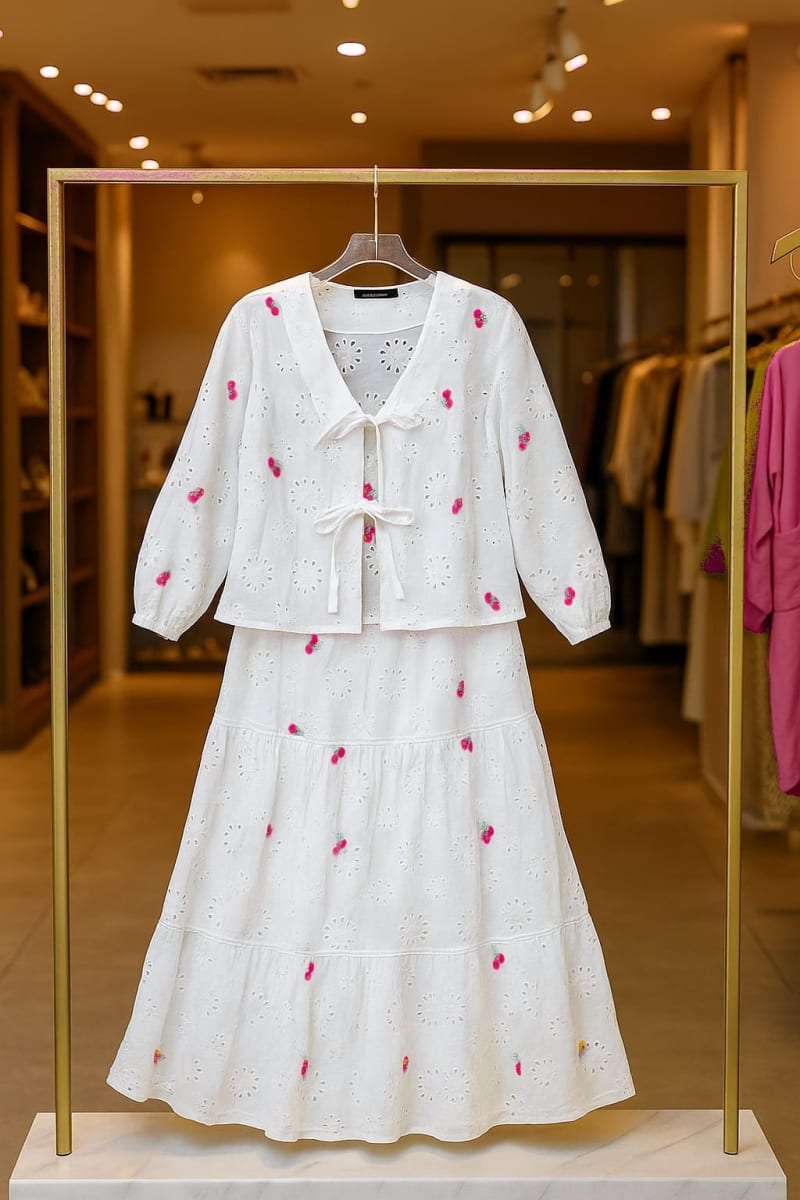 Ensemble cerise