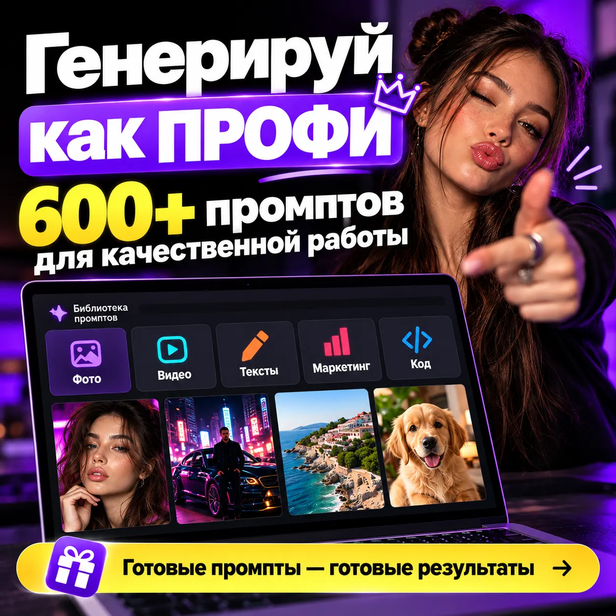 600+ промптов для нейросетей — Доступ к каталогу всего за 300 руб