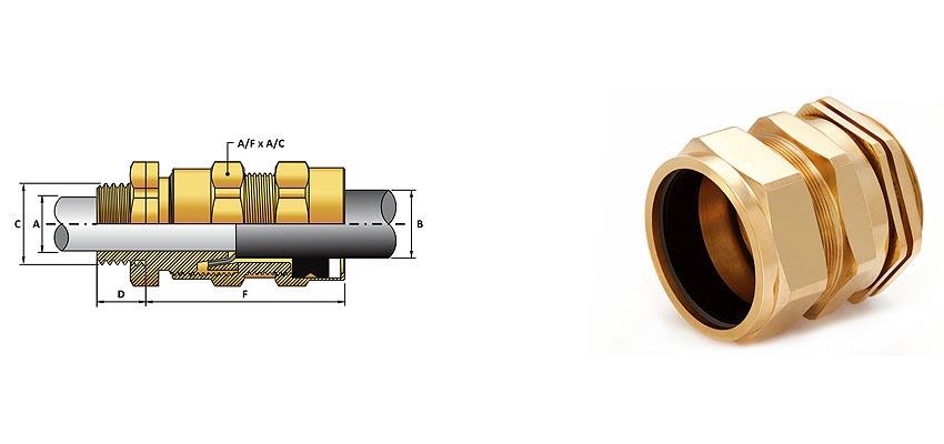 cw type brass cable gland (20s – 90l) | cabtek | made in india CW Type Brass Cable Gland (20S – 90L)