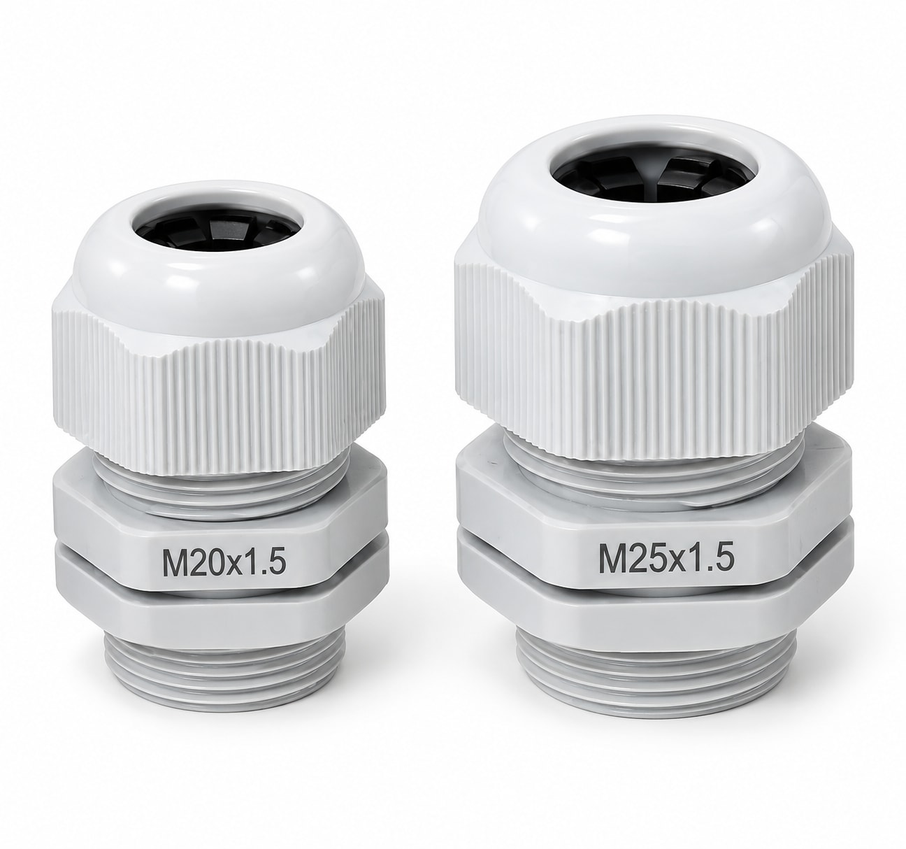 pvc metric cable glands white (m20 to m25) | ip68 waterproof nylon cable entry glands with locknut & washer | loyed | made in taiwan pvc metric cable glands white (m20 to m25) | ip68 waterproof nylon cable entry glands with locknut & washer | loyed | made in taiwan