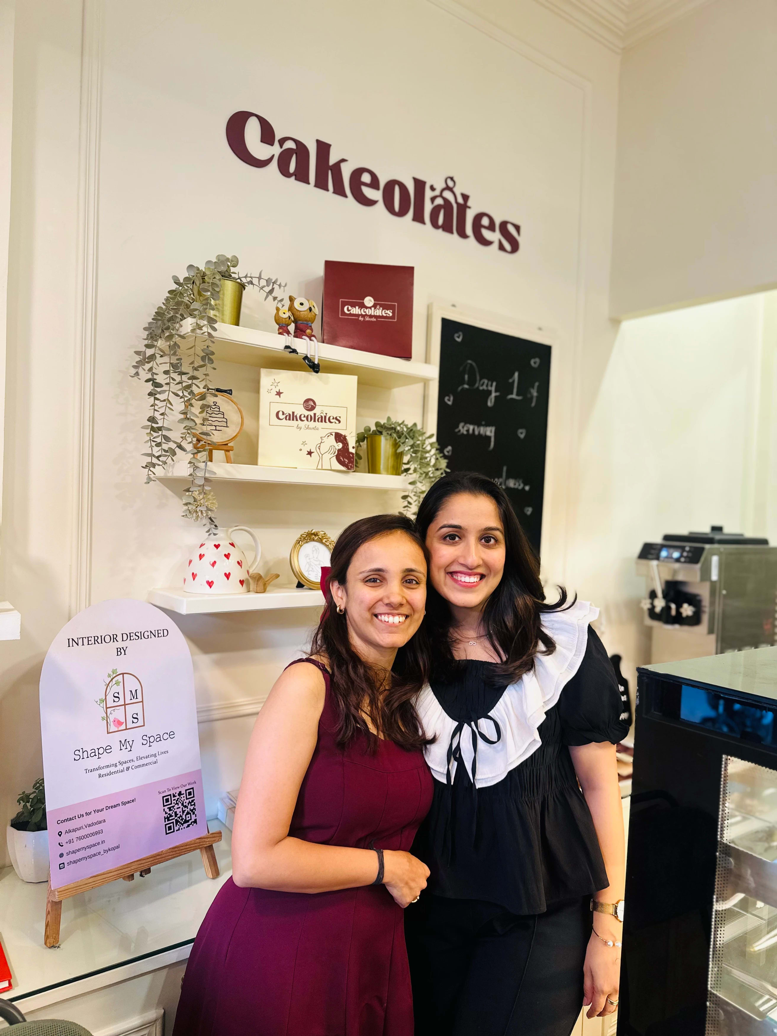 The client for Cakeolates with Kopal Trivedi, founder of Shape My Space