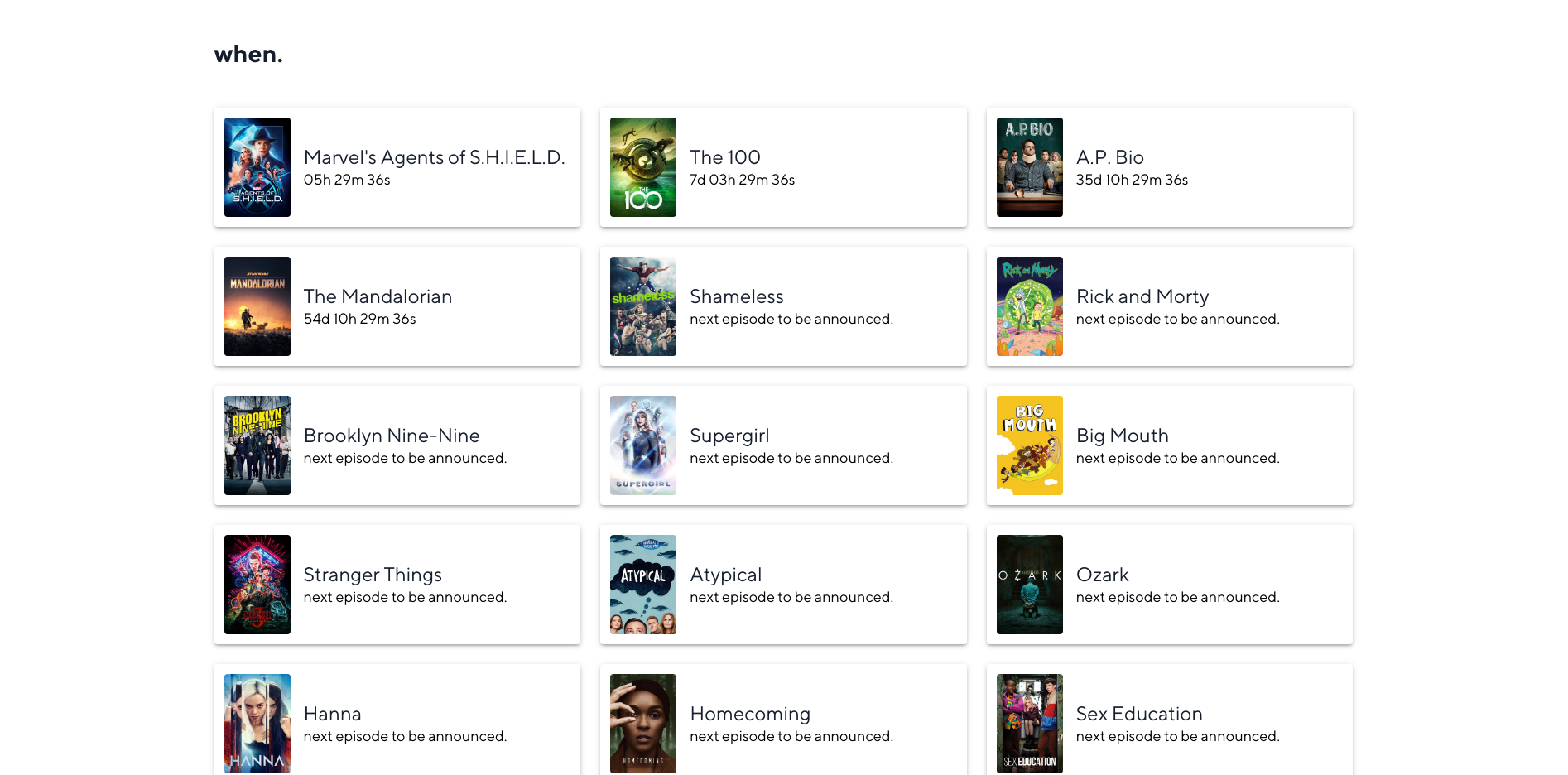 Sunset in the mountains