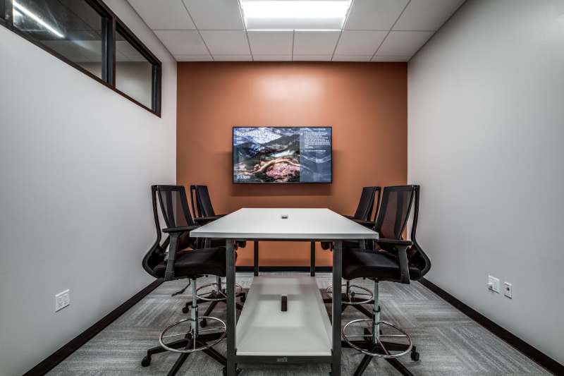 Retro Meeting Room at Fuse Workspace Houston Gable