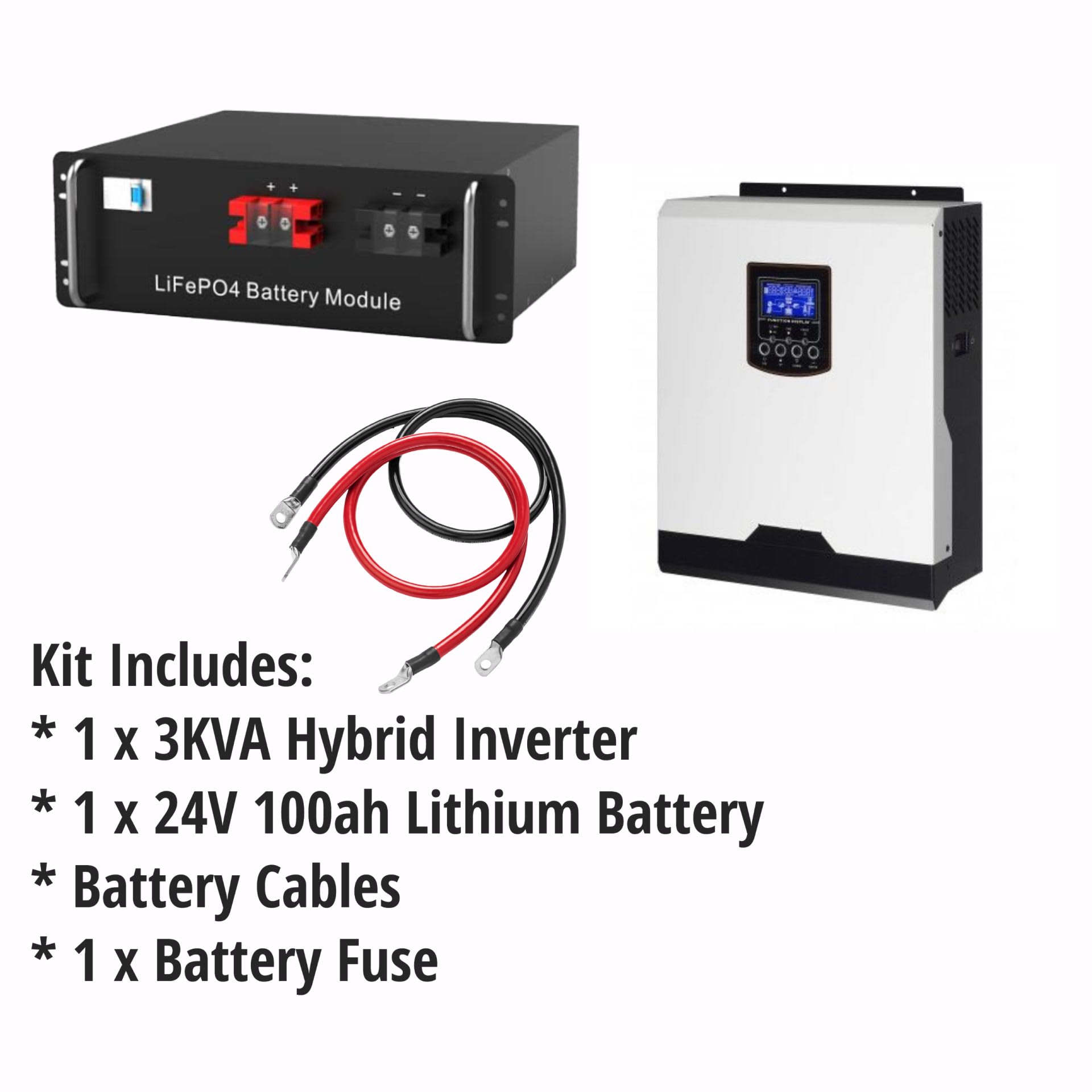 3kva Inverter & Lithium Battery Kit Gadgetly