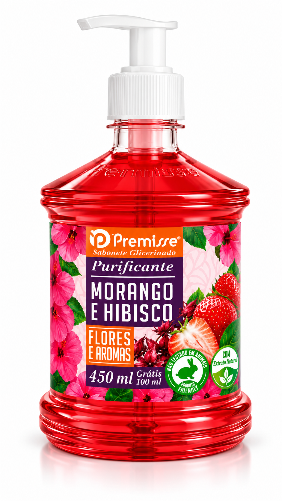 Sabonete Morango e Hibisco 450ml