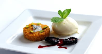 Order Gajar halwa with ice-cream Online - Masala Bar And Grill Berwick