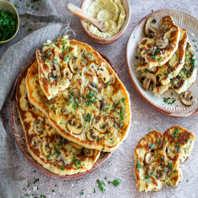 Mushroom Cheese Naan