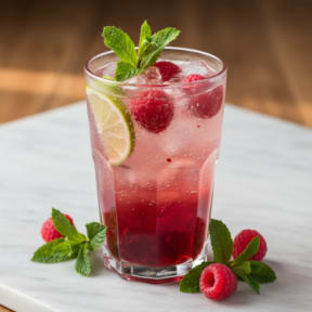 Raspberry Virgin Mojito
