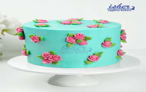 Rose Flavour (Gulukand) Anniversary Cake - Isher Eggless Bakers