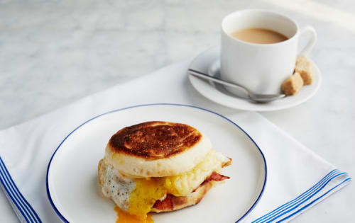 Order Large Tea with Egg & Bacon Roll  Online - Demo Restaurant Front 2