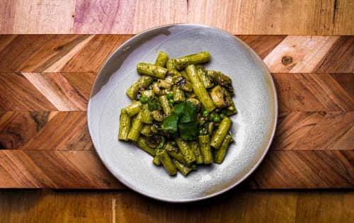 Lunch Pesto Oil Rigatoni