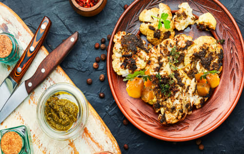 Order VEGAN SPICED ROAST CAULIFLOWER & PUMPKIN SALAD Online - Rococo Point Cook