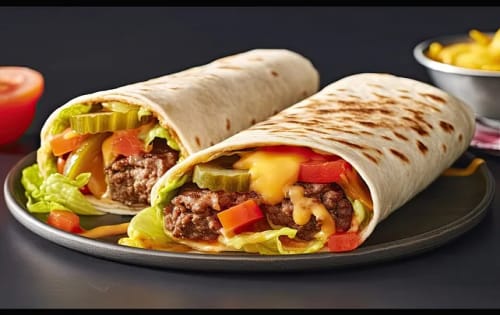 Order Highway's Cheese Burger Wrap (Halal) Online - Highway Eats Narre Warren