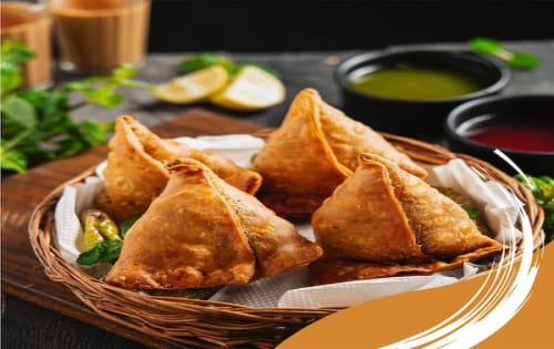 Order VEGETABLE SAMOSA  Online - Bikaner Sweets & Curry Cafe