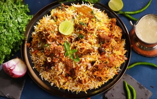 Order MEAT BIRYANI (Chicken/Lamb/Goat) Online - Bikaner Sweets & Curry Cafe